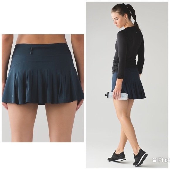 Lululemon Circuit Breaker Skirt Nocturnal Teal Skort Sz 4 W8805T‎ Tall 15” - Picture 1 of 6